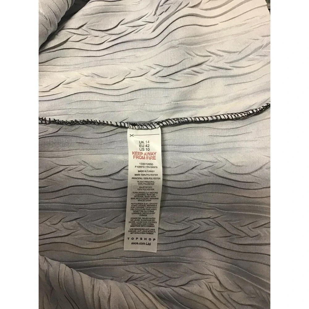 Topshop Blue and Gold Patterned Long Skirt Women's Size 10 - Picture 3 of 4